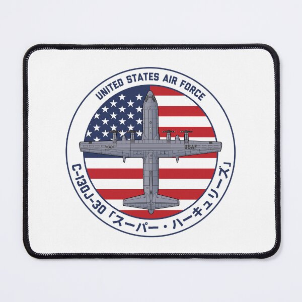 Item preview, USAF C-130J-30 Super Hercules Military Transport Aircraft Merica ROUNDEL HD 4C Illustration designed and sold by MIL-ART-JPN.