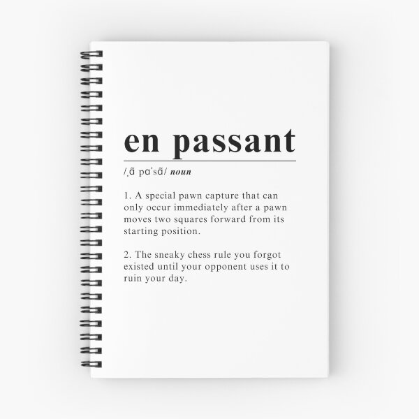 Item preview, Definition of En Passant - Simple elegant chess design designed and sold by Chess64.