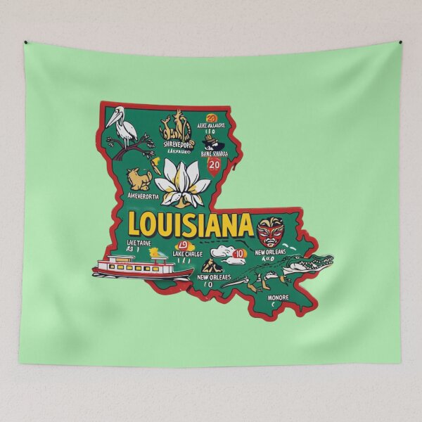 Item preview, Louisiana Map designed and sold by Aise06.