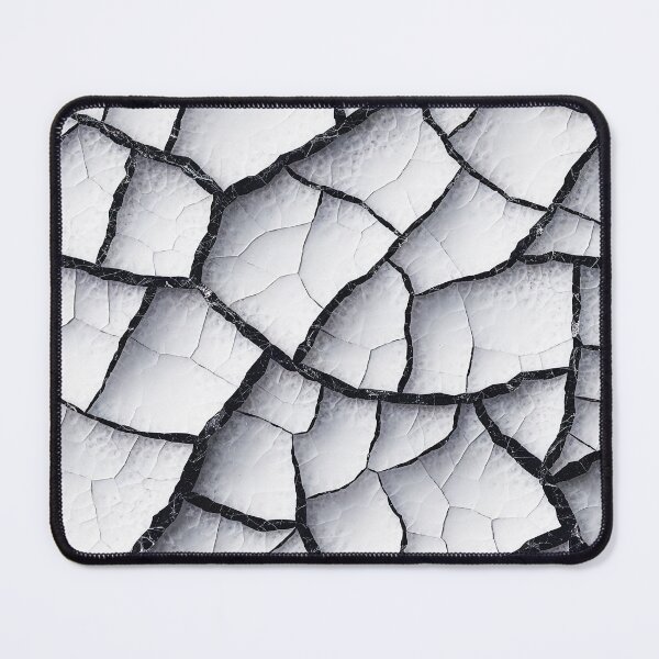 Item preview, An abstract cracked marble pattern in white with black lines designed and sold by SilentSpirits.