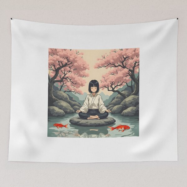 Item preview, "Zen Serenity: Anime Meditation Scene" designed and sold by NarpLTD.