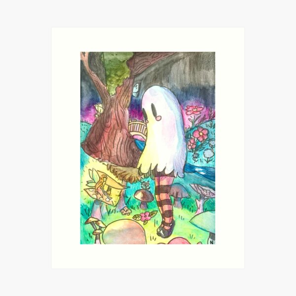 The Ghost and the Fairy. Art Print