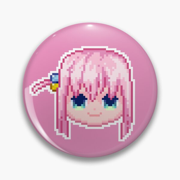 Item preview, Bocchi colored pixel art designed and sold by trintaeumnove.