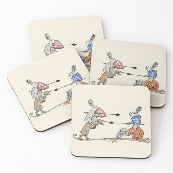 Item preview, Medieval Marginalia - Jousting Rabbits designed and sold by MargiKnights.