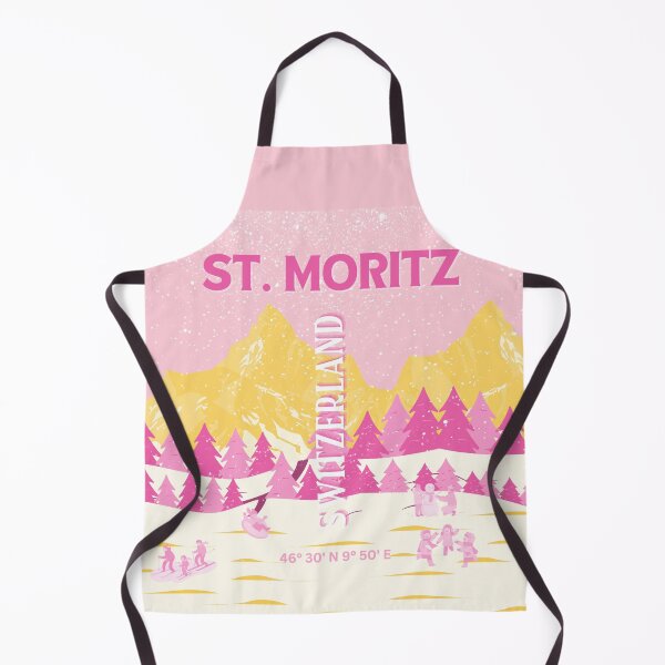 Item preview, St. Moritz Travel Art, Switzerland Travel Art, Pink Travel Art designed and sold by Magic Love Art Print.