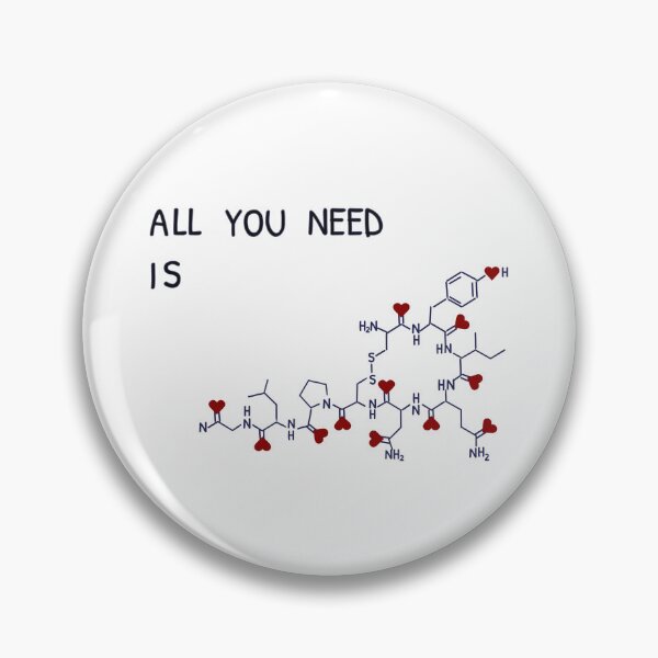 Item preview, All You Need Is Love - Oxytocin Molecule Design with Hearts designed and sold by my-wishlist.