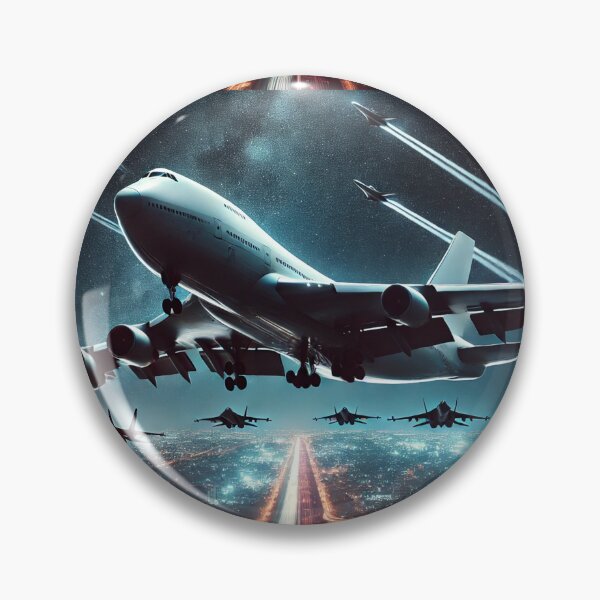 Item preview, Secret 747 Futuristic Military Sky: Aerial Jet Defense at Night designed and sold by Meta2Physical.