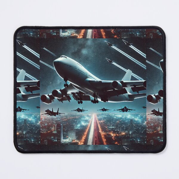 Item preview, Secret 747 Futuristic Military Sky: Aerial Jet Defense at Night designed and sold by Meta2Physical.