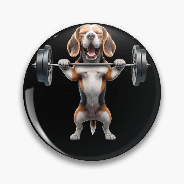 Item preview, Beagle Deadlift Weightlifting Funny Fitness Workout Gym Dog Lover designed and sold by Kimberley King Art  King Art.