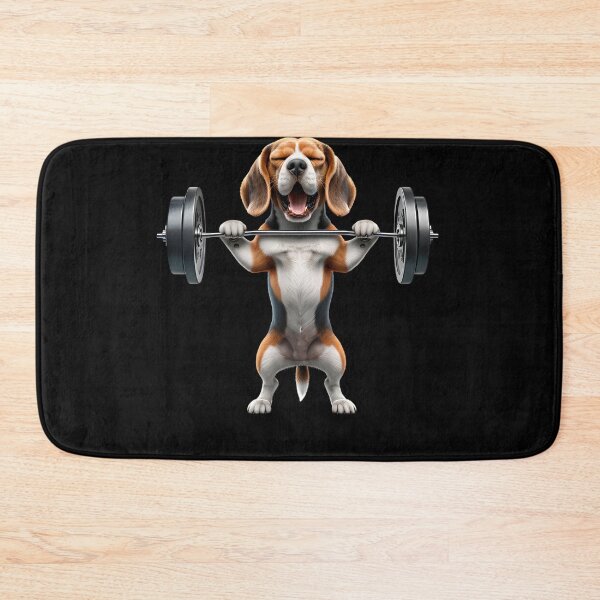 Item preview, Beagle Deadlift Weightlifting Funny Fitness Workout Gym Dog Lover designed and sold by Kimberley King Art  King Art.