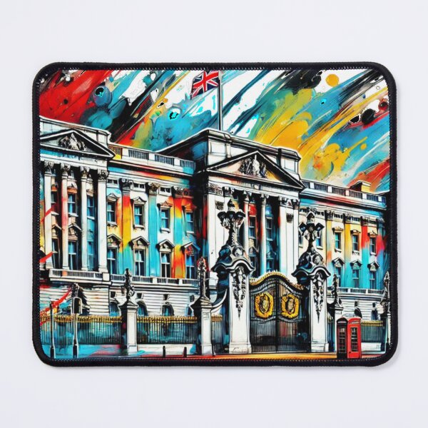 Item preview, Vibrant Ink-Style Buckingham Palace Art – Bold London Landmark Design designed and sold by RelaxMusic.