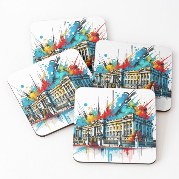 Item preview, Vibrant Ink-Style Buckingham Palace Art – Bold London Landmark Design designed and sold by RelaxMusic.