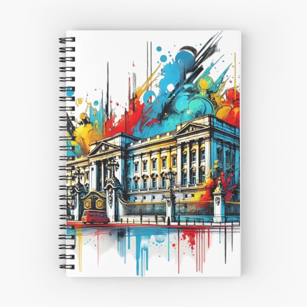 Item preview, Vibrant Ink-Style Buckingham Palace Art – Bold London Landmark Design designed and sold by RelaxMusic.