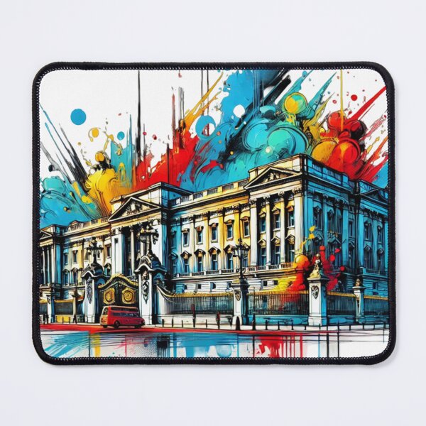 Item preview, Vibrant Ink-Style Buckingham Palace Art – Bold London Landmark Design designed and sold by RelaxMusic.