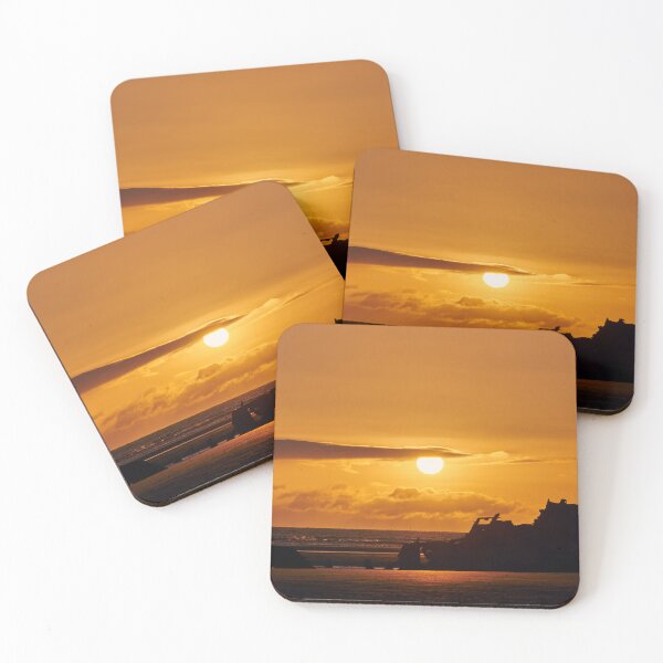 Item preview, Golden Hour Shipwreck Sunrise at Irish Beach Photograph 1 designed and sold by Marcin W Photography.
