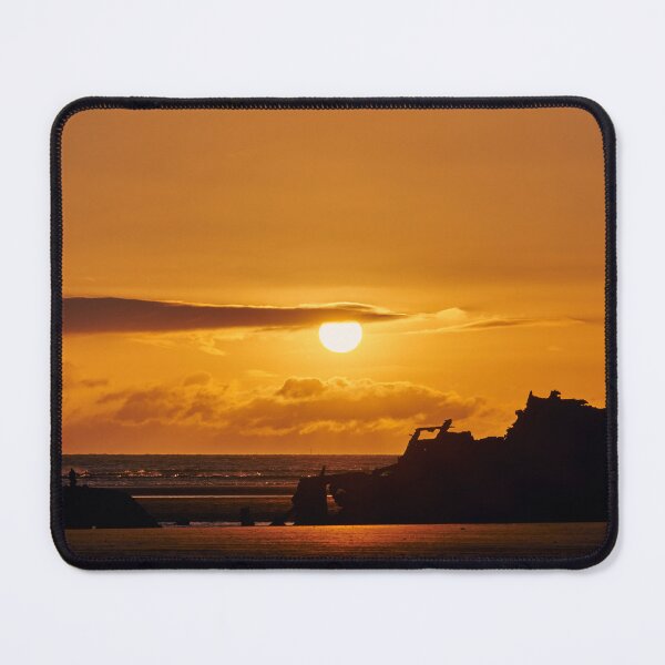 Item preview, Golden Hour Shipwreck Sunrise at Irish Beach Photograph 1 designed and sold by Marcin W Photography.