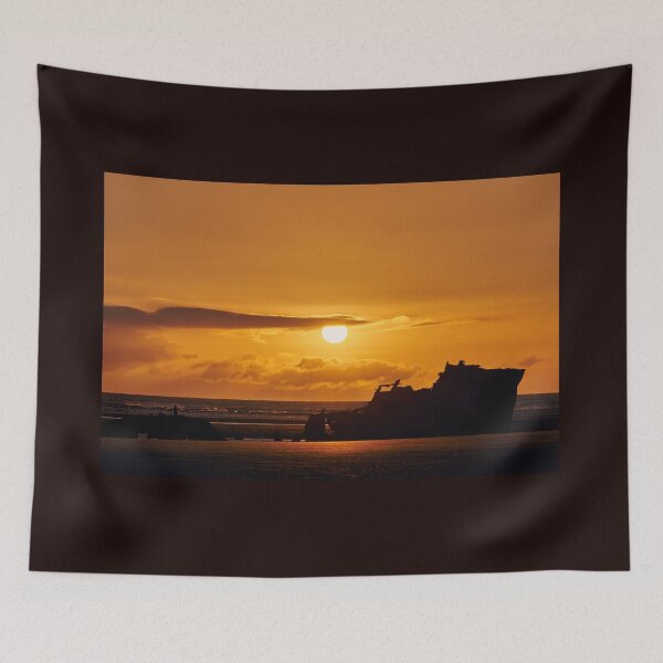 Item preview, Golden Hour Shipwreck Sunrise at Irish Beach Photograph 1 designed and sold by Marcin W Photography.