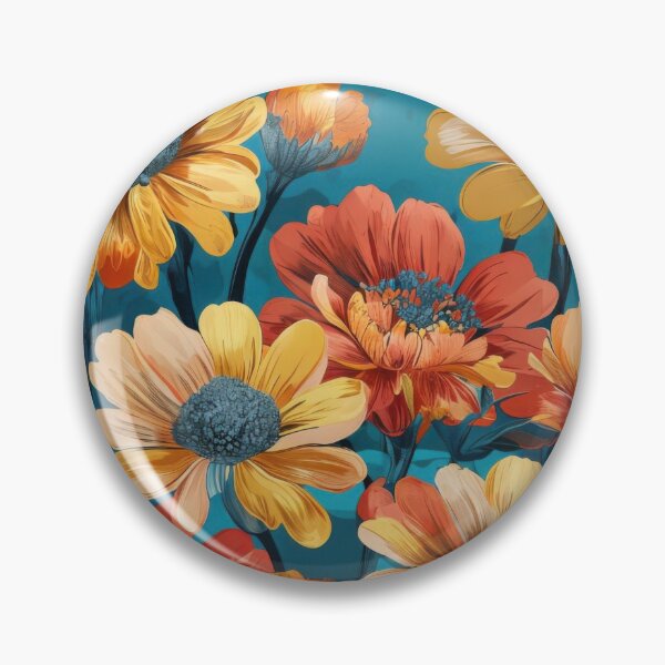 Item preview, Vibrant Floral Pattern With Stylized Daisy-Like Flowers designed and sold by estampavibe.