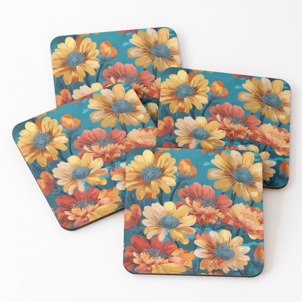 Item preview, Vibrant Floral Pattern With Stylized Daisy-Like Flowers designed and sold by estampavibe.