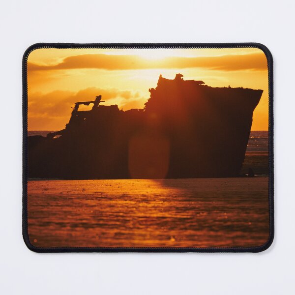 Item preview, Golden Hour Shipwreck Sunrise at Irish Beach Photograph 1 designed and sold by Marcin W Photography.