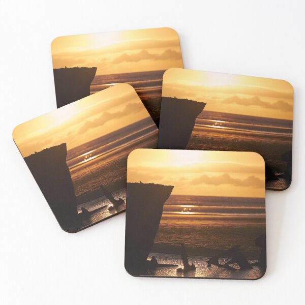 Item preview, Golden Hour Shipwreck Sunrise at Irish Beach Photograph 3 designed and sold by Marcin W Photography.