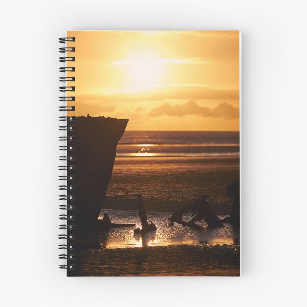 Item preview, Golden Hour Shipwreck Sunrise at Irish Beach Photograph 3 designed and sold by Marcin W Photography.