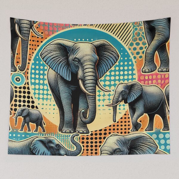 Item preview, African Ethno Elephant Vibes designed and sold by WildlifeSafari.