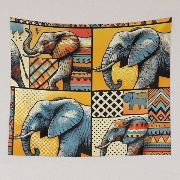 Item preview, Tribal Elephant Dream designed and sold by WildlifeSafari.