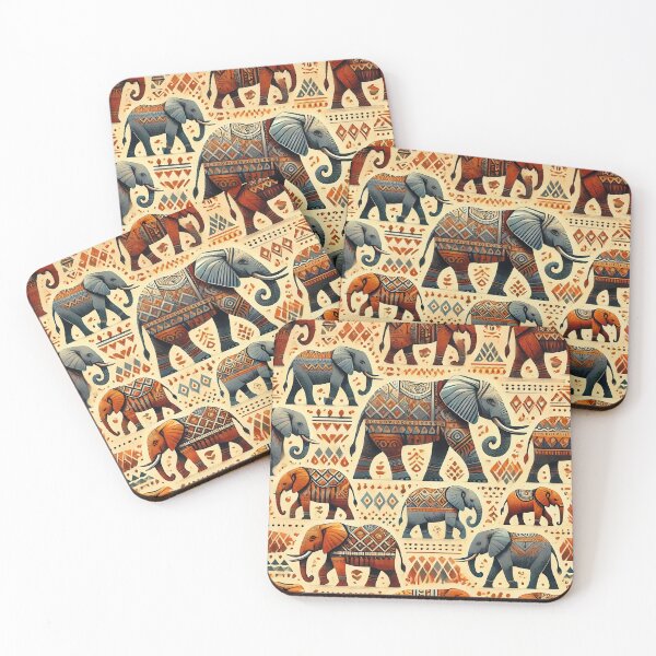 Item preview, Geometric Elephant Tribal designed and sold by WildlifeSafari.
