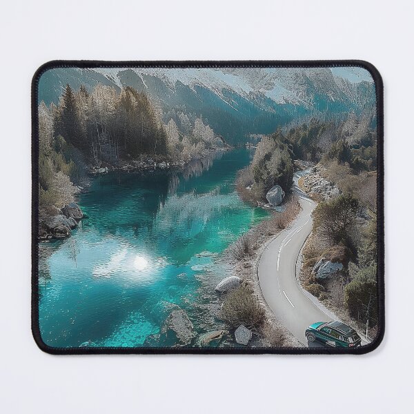 Item preview, Majestic Mountain Road Trip with Pristine Lake and Stunning Scenery designed and sold by CheerForGoods.