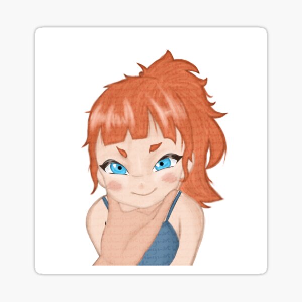 Blue eyed ginger Sticker