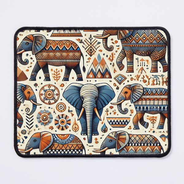 Item preview, Tribal Elephant Line Art designed and sold by WildlifeSafari.