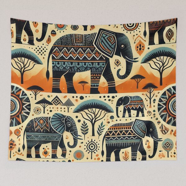 Item preview, Wild African Elephant Motif designed and sold by WildlifeSafari.