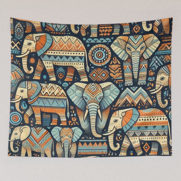 Item preview, Tribal Elephant Ornamental designed and sold by WildlifeSafari.