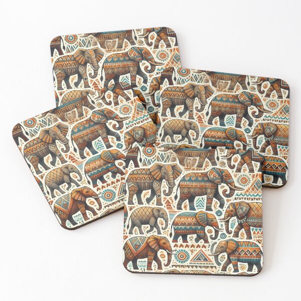Item preview, Elephant in Tribal Paradise designed and sold by WildlifeSafari.