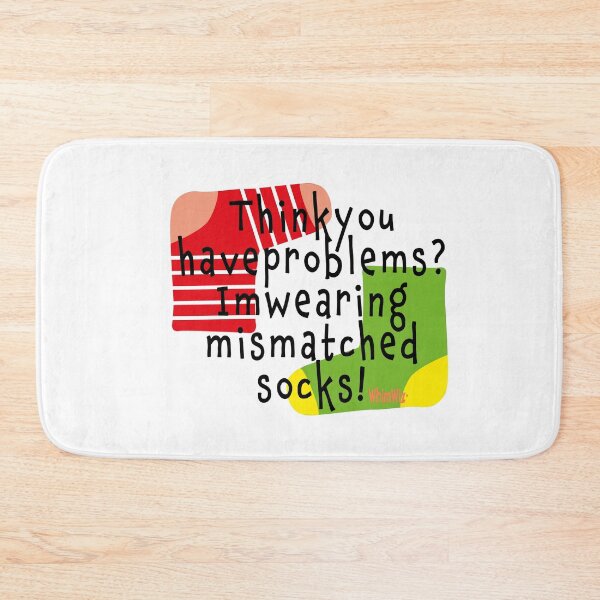 Item preview, I'm wearing mismatched socks designed and sold by WhimWiz.