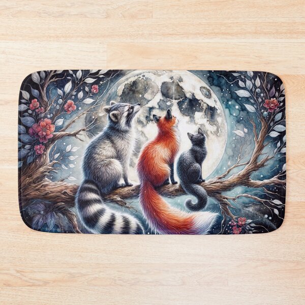 Item preview, Cute Animals Watching The Moon designed and sold by M-Y-A-R-T-.