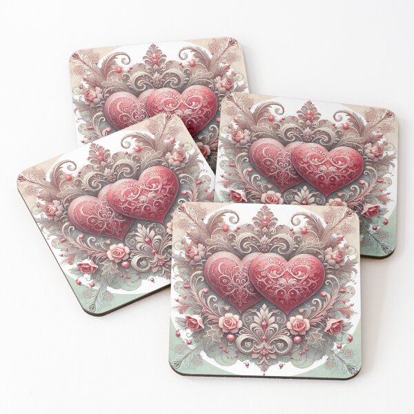 Item preview, Valentines Day heart with intricate floral patterns and colors. designed and sold by freackly.