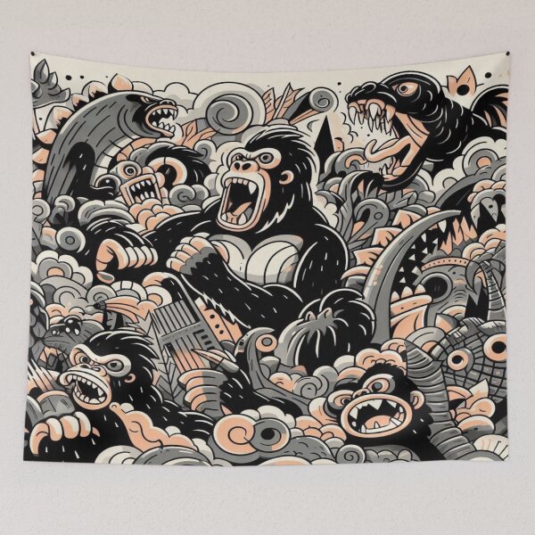 Item preview, Monster Jungle Madness Reloaded Premium Trendy Best Gift designed and sold by Imaginarium of Chaos falcon88 .