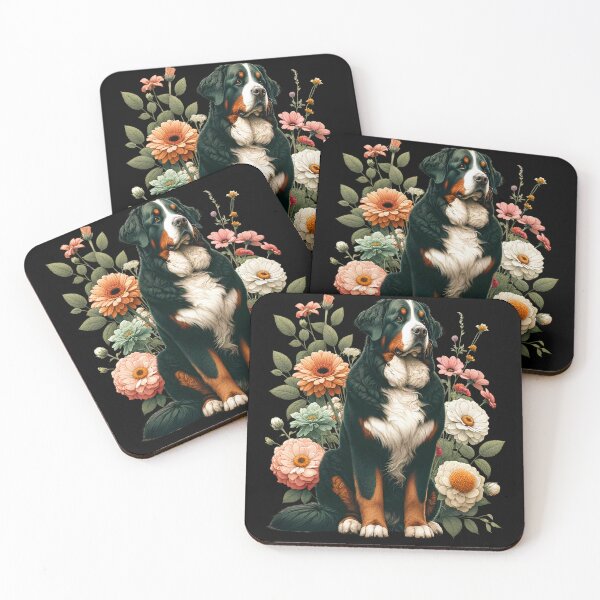 Artikelvorschau, Berner Sennenhund Ästhetik Boho Floral für Mädchen Frauen entworfen und verkauft von Kimberley King Art King Art.