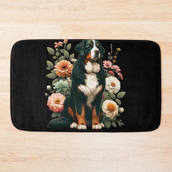 Artikelvorschau, Berner Sennenhund Ästhetik Boho Floral für Mädchen Frauen entworfen und verkauft von Kimberley King Art King Art.
