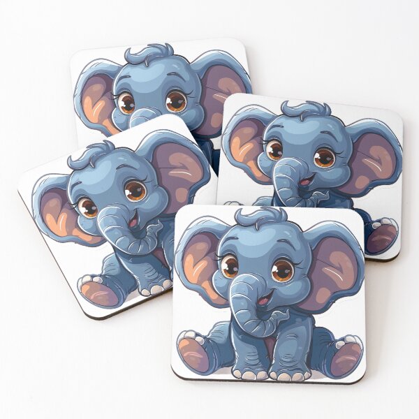 Item preview, Cute cartoon elephant designed and sold by Stickermagician.