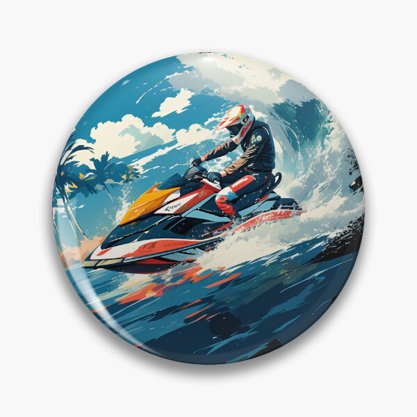 Item preview, Dynamic Jet Ski Adventure - High-Speed Water Action Silhouette designed and sold by Windy-market.