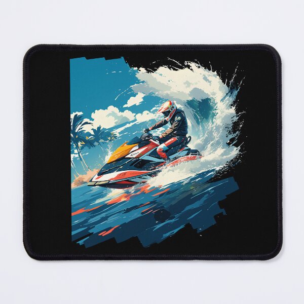 Item preview, Dynamic Jet Ski Adventure - High-Speed Water Action Silhouette designed and sold by Windy-market.
