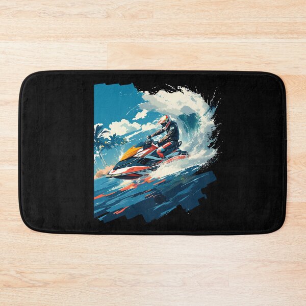Item preview, Dynamic Jet Ski Adventure - High-Speed Water Action Silhouette designed and sold by Windy-market.