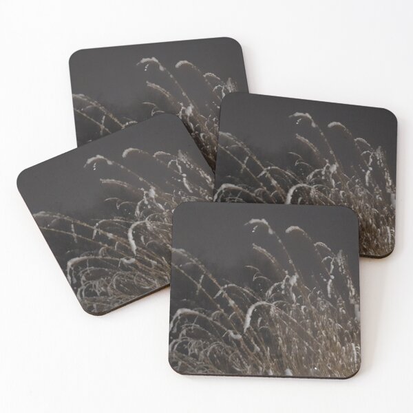 Item preview, Snow laden pampas grasses at night designed and sold by Emma  Amies.