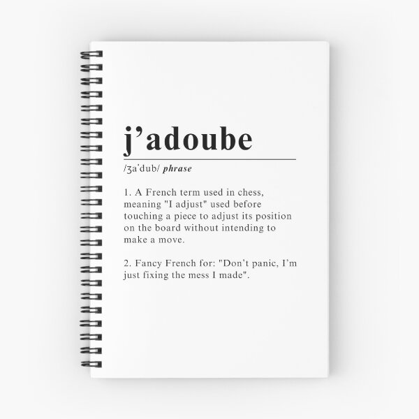 Item preview, Definition of J'adoube - Simple elegant chess design designed and sold by Chess64.