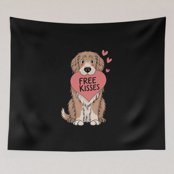 Item preview, Cute Nova Scotia Duck Tolling Retriever Toller Dog Valentines Day Heart Free Kisses designed and sold by FurryHavenPH.