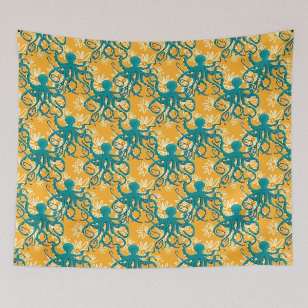 Item preview, Colorful Octopus Illustration on Flowers – Vibrant and Stunning Art Design designed and sold by Pandositive.