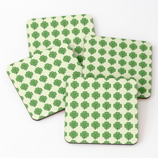 Item preview, Pattern lucky clover, clover leaves 03 green, four-leaf clover designed and sold by SpecialtiesShop.